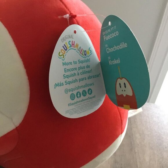 Valentines Day Squishmallows Pokemon Red White & Yellow Plush Stuffed Animal NWT - Picture 4 of 5